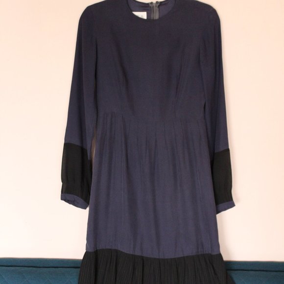 Indigo Silk Dress - Picture 8 of 16